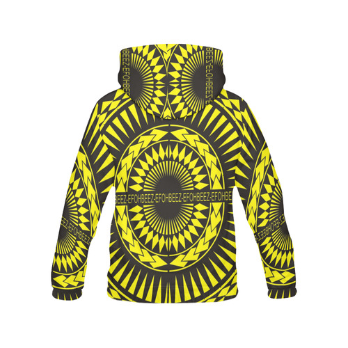 new patterns blk yellow All Over Print Hoodie for Men (USA Size) (Model H13)
