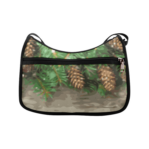 Christmas Holiday Rustic Pine Cones Crossbody Bags (Model 1616)