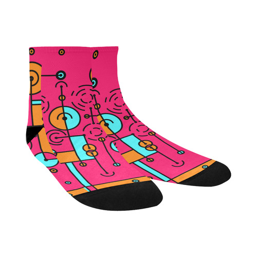 Avant Garde - Lines and Circles Quarter Socks