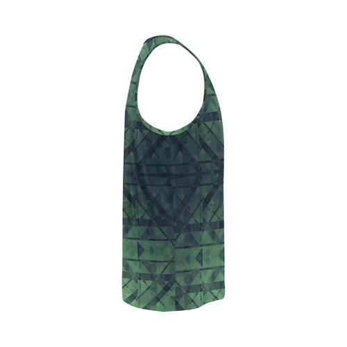 Sci-Fi Green Monster  Geometric design All Over Print Tank Top for Men (Model T43)