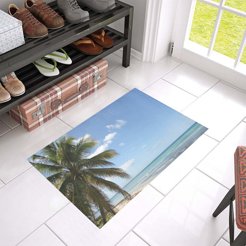 Isla Saona Caribbean Paradise Beach Azalea Doormat 24" x 16" (Sponge Material)