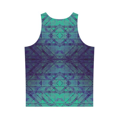 Sci-Fi Dream Blue Geometric design All Over Print Tank Top for Men (Model T43)