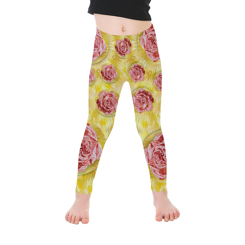 roses and fantasy roses Kid's Ankle Length Leggings (Model L06)