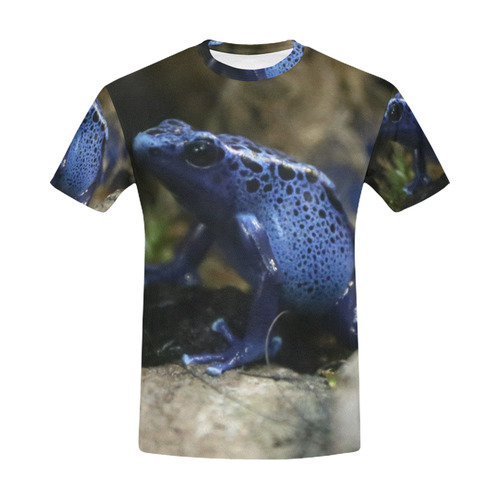 Blue Poison Arrow Frog All Over Print T-Shirt for Men (USA Size) (Model T40)