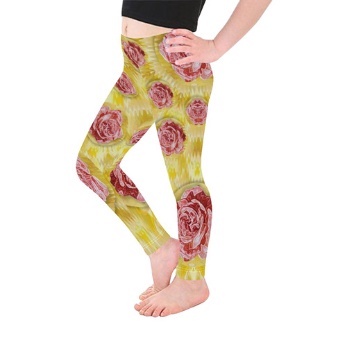 roses and fantasy roses Kid's Ankle Length Leggings (Model L06)