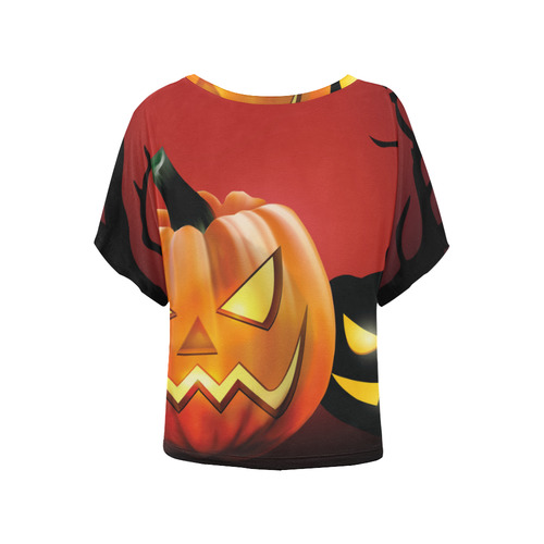 Halloween_20170708_by_JAMColors Women's Batwing-Sleeved Blouse T shirt (Model T44)
