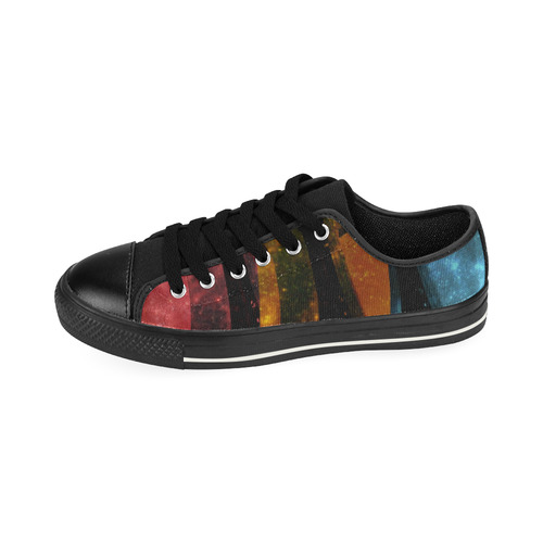Seattle Space Needle Three Stripes Canvas Women's Shoes/Large Size (Model 018)