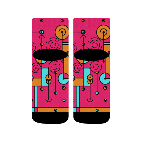 Avant Garde - Lines and Circles Quarter Socks