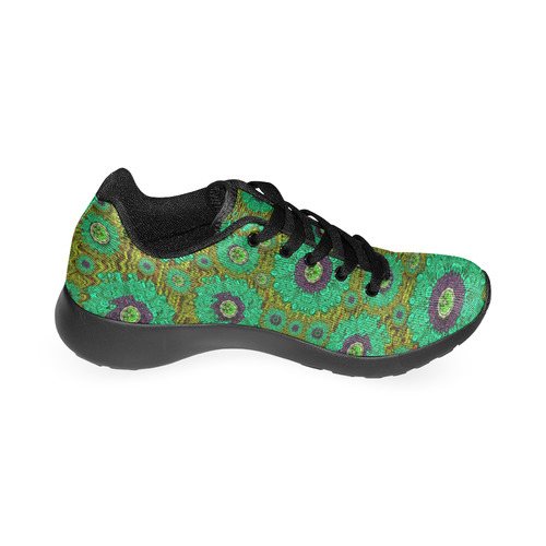 Peacock-flowers in the stars of eden  pop art Men's Running Shoes/Large Size (Model 020)