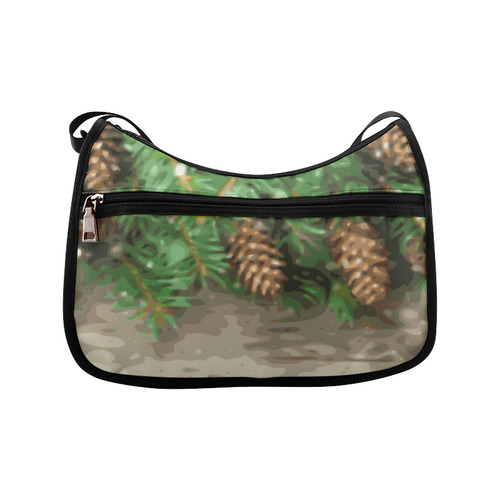 Christmas Holiday Rustic Pine Cones Crossbody Bags (Model 1616)