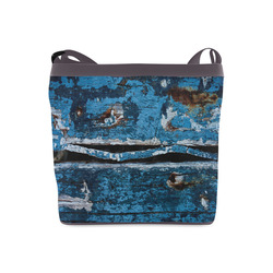 Blue painted wood Crossbody Bags (Model 1613)