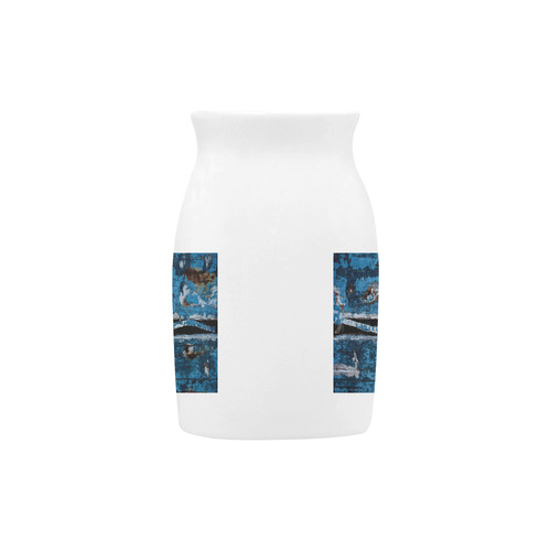 Blue painted wood Milk Cup (Large) 450ml