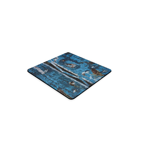 Blue painted wood Square Coaster