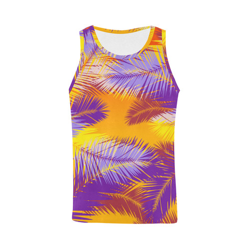 Tropical Summer Pop Art Hipster All Over Print Tank Top for Men (Model T43)