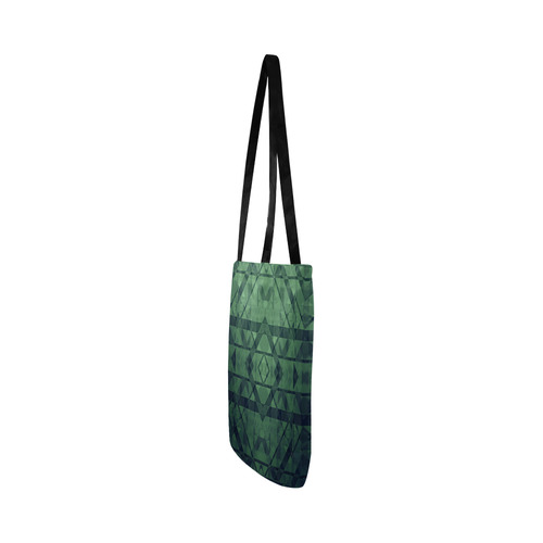 Sci-Fi Green Monster  Geometric design Reusable Shopping Bag Model 1660 (Two sides)