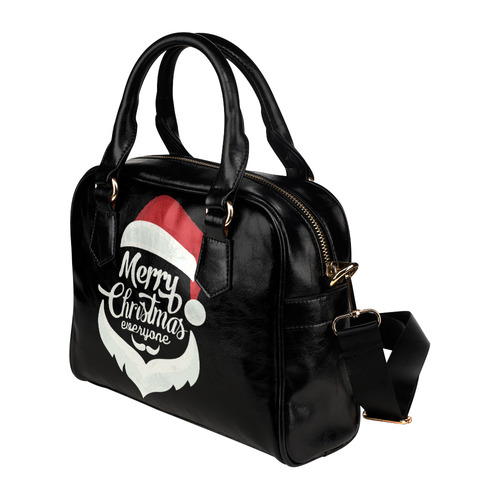 Merry Christmas Everyone Santa Claus Typography Shoulder Handbag (Model 1634)