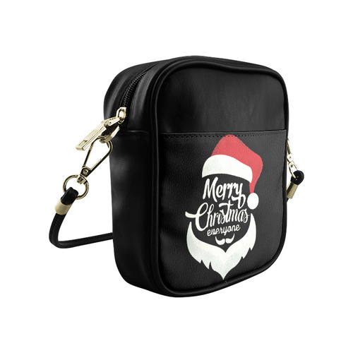 Merry Christmas Everyone Santa Claus Typography Sling Bag (Model 1627)