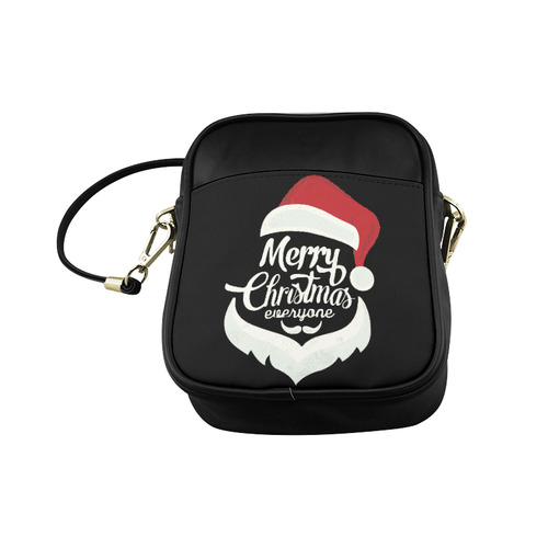 Merry Christmas Everyone Santa Claus Typography Sling Bag (Model 1627)