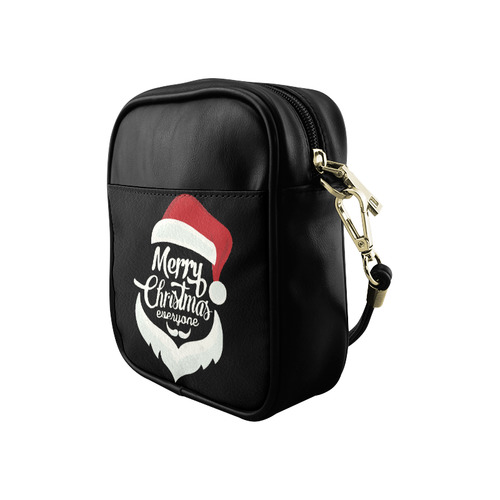 Merry Christmas Everyone Santa Claus Typography Sling Bag (Model 1627)