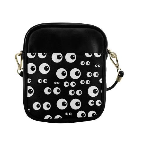 Black And White Eyes Sling Bag (Model 1627)