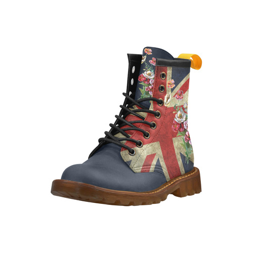 Flowery Union Jack High Grade PU Leather Martin Boots For Men Model 402H