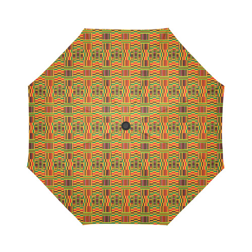 Colourful Kente Pattern Auto-Foldable Umbrella (Model U04)
