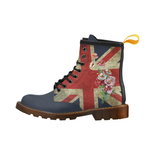 Flowery Union Jack High Grade PU Leather Martin Boots For Men Model 402H