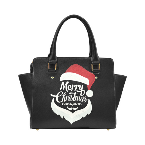 Merry Christmas Everyone Santa Claus Typography Classic Shoulder Handbag (Model 1653)