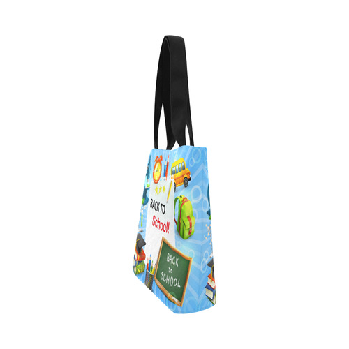 Back To School Microscope School Bus Canvas Tote Bag (Model 1657)