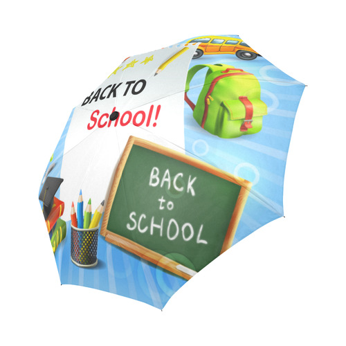 Back To School Microscope School Bus Auto-Foldable Umbrella (Model U04)