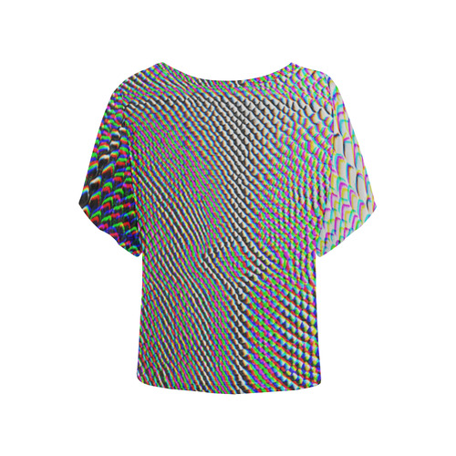 Snake Women's Batwing-Sleeved Blouse T shirt (Model T44)
