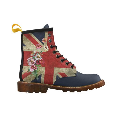 Flowery Union Jack High Grade PU Leather Martin Boots For Men Model 402H