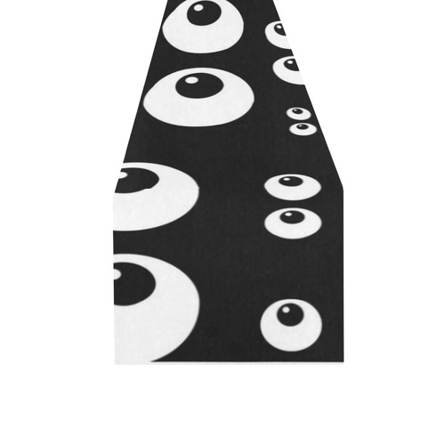 Black And White Eyes Table Runner 16x72 inch