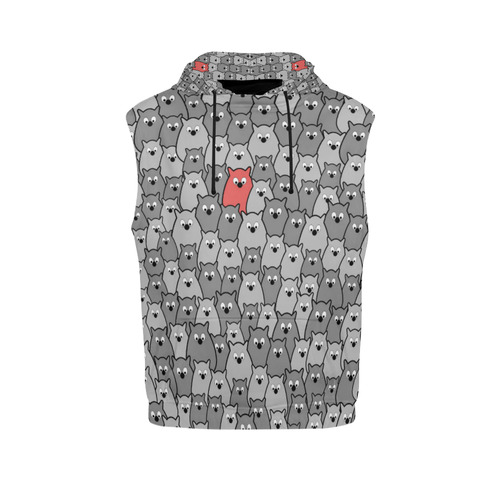 Stand Out From the Crowd All Over Print Sleeveless Hoodie for Women (Model H15)