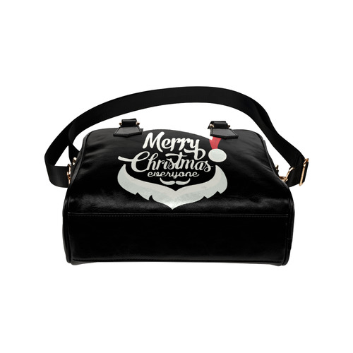 Merry Christmas Everyone Santa Claus Typography Shoulder Handbag (Model 1634)