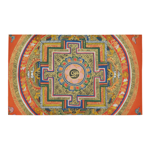 mandala asian tibet art pattern Azalea Doormat 30" x 18" (Sponge Material)