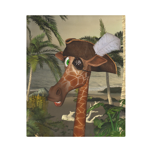 Funny giraffe as a pirate Duvet Cover 86"x70" ( All-over-print)