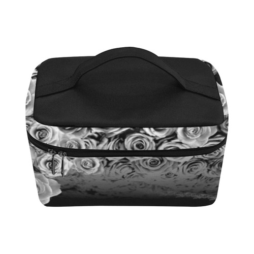 rose 3 gray Cosmetic Bag/Large (Model 1658)