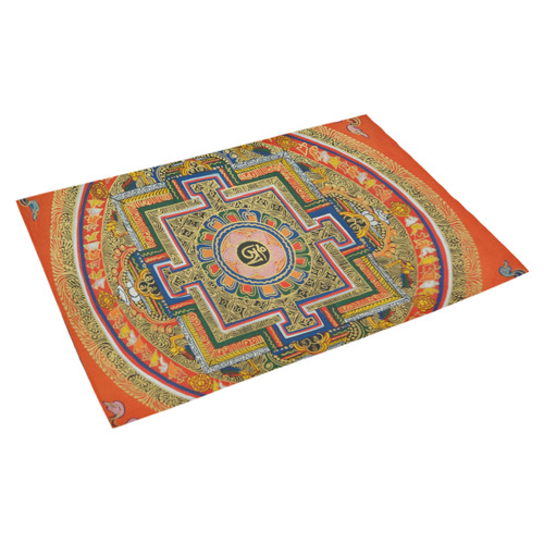 mandala asian tibet art pattern Azalea Doormat 30" x 18" (Sponge Material)