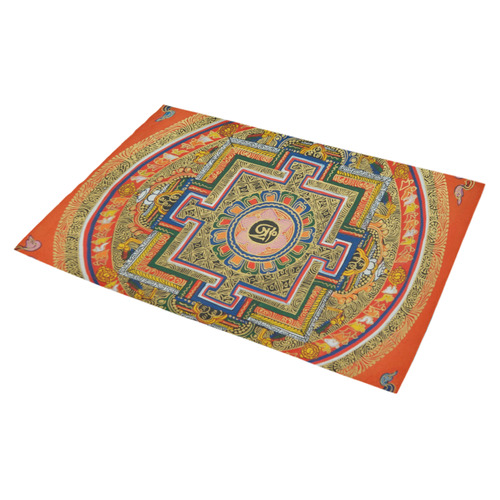 mandala asian tibet art pattern Azalea Doormat 30" x 18" (Sponge Material)