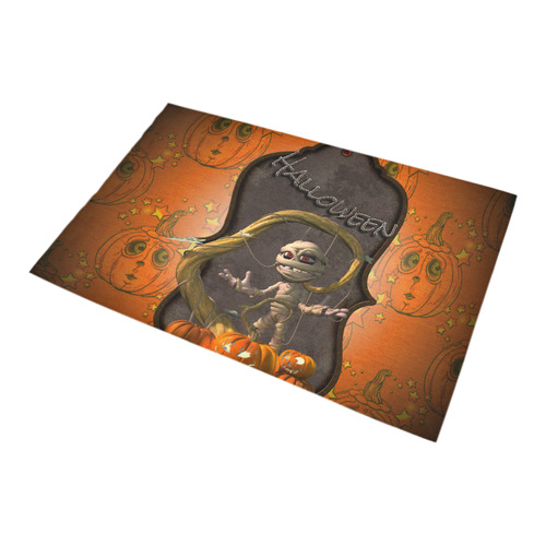 Halloween, funny mummy Bath Rug 20''x 32''