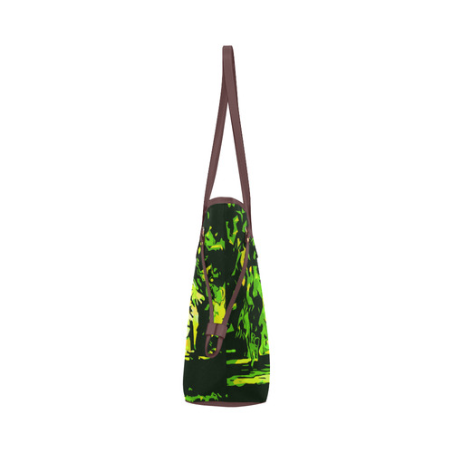 Forest Park Trees Abstract Landscape Clover Canvas Tote Bag (Model 1661)