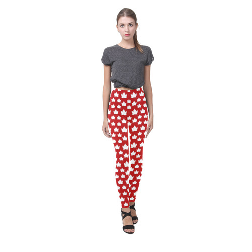 Cute Canada Leggings Canada Maple Leaf Pants Cassandra Women's Leggings (Model L01)