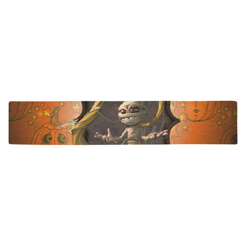 Halloween, funny mummy Table Runner 14x72 inch
