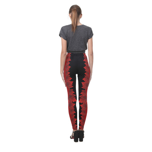 Canada Maple Leaf Leggings Black Cassandra Women's Leggings (Model L01)