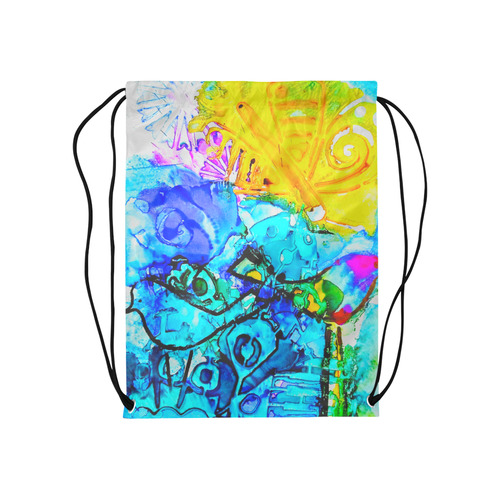 Birdy Drawstring Medium Drawstring Bag Model 1604 (Twin Sides) 13.8"(W) * 18.1"(H)