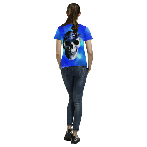 Ice King skull All Over Print T-Shirt for Women (USA Size) (Model T40)