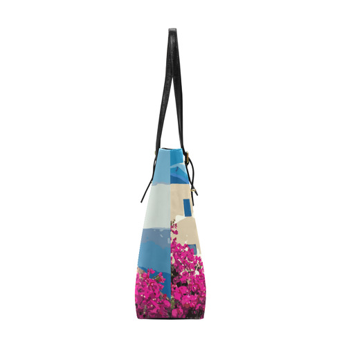 French Riviera Villa Bougainvillea Pink Floral Euramerican Tote Bag/Small (Model 1655)