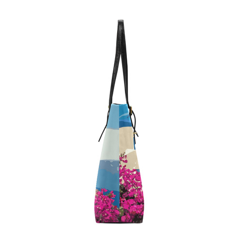 French Riviera Villa Bougainvillea Pink Floral Euramerican Tote Bag/Small (Model 1655)