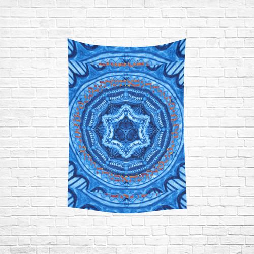 mandala maguen- 17-alphabet Cotton Linen Wall Tapestry 40"x 60"